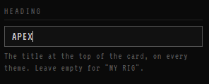 Card heading