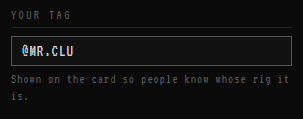 Your tag